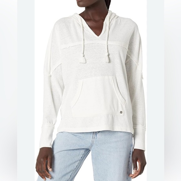 Roxy Tops - Roxy Destination Surf Long-Sleeve Hooded Top Medium